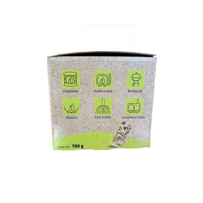 Allume-feu 100% naturel en laine de bois (50 pcs)